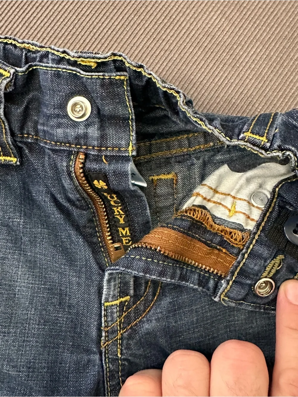 Vintage Lucky Brand Dungarees Jeans Size 12 Months Made In USA